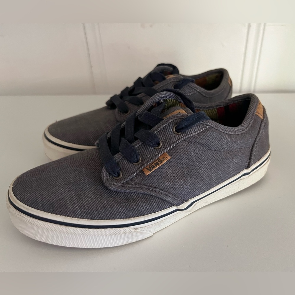 Vans Era Cork Twill Blue Denim Sneakers, size US Youth 4.0